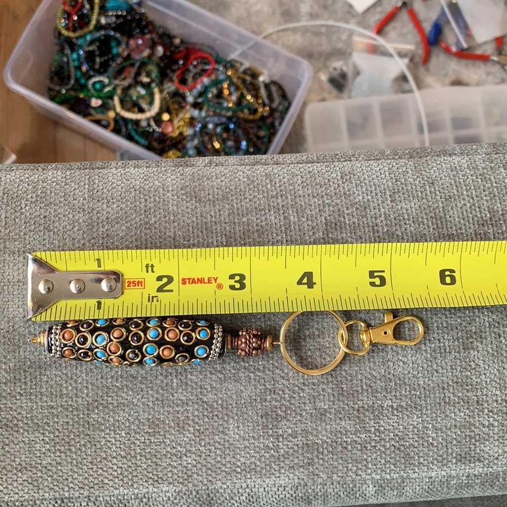 Boho beaded handmade keychain - Picture 6 of 6